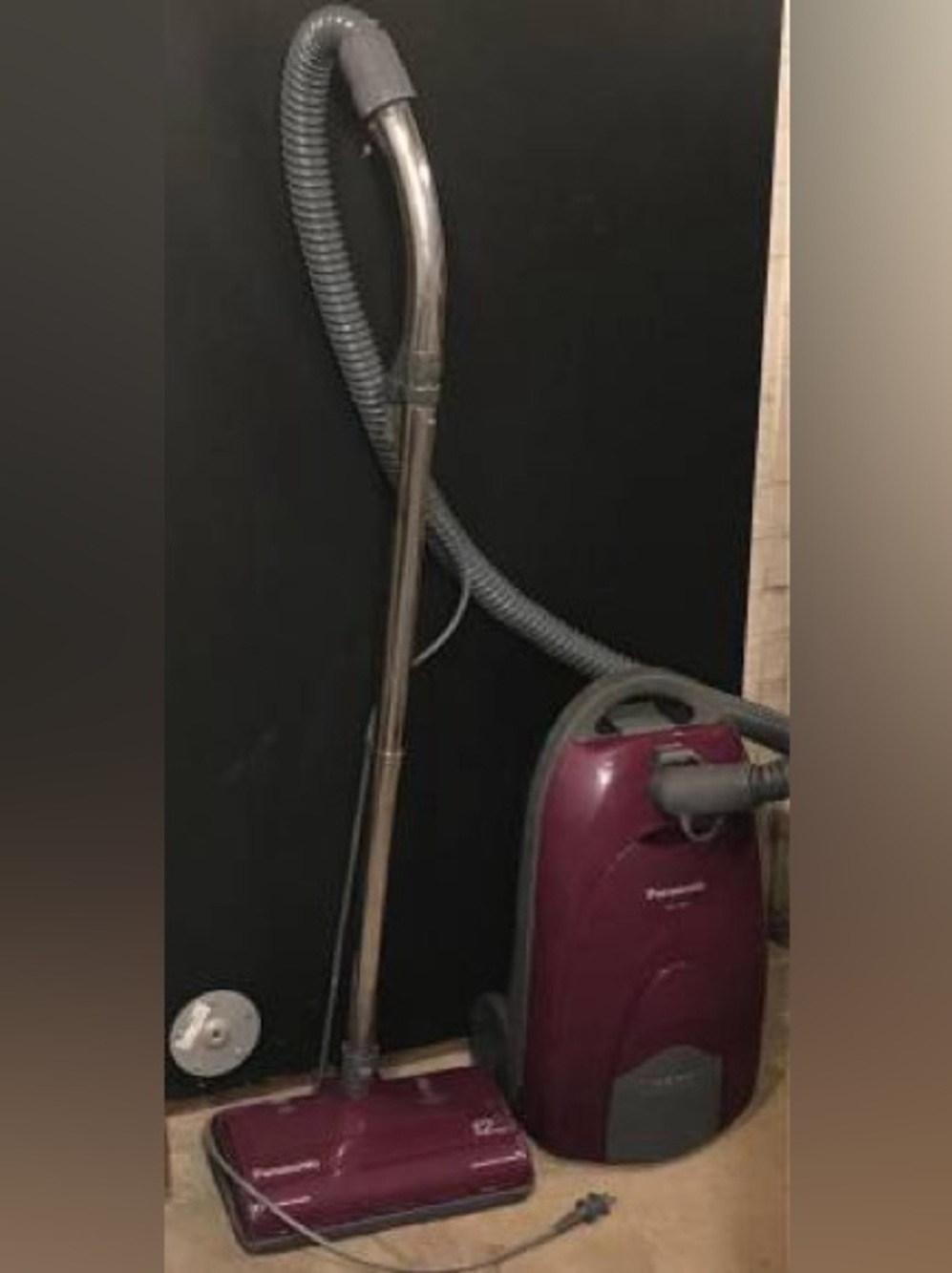Panasonic Deluxe Pro Canister Vacuum Cleaner (Burgundy Red)